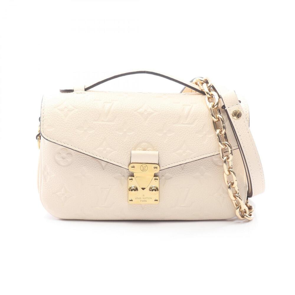 Louis Vuitton Metis EW Monogram Empreinte Cream Handbag Leather Bag Ivory White